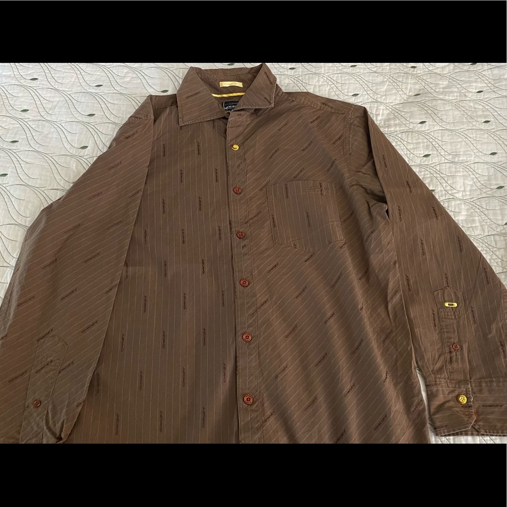 Oakley Brown button up!!
